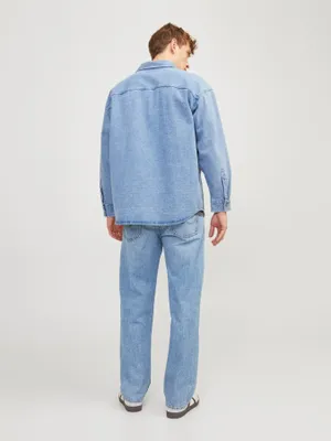 Ljusblå jeans loose fit herr - EDDIE