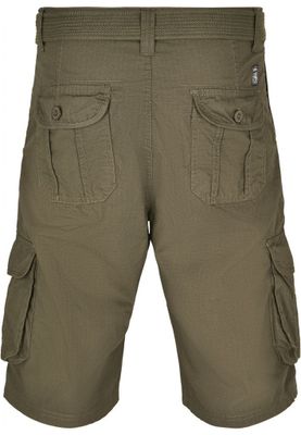 Cargo shorts with belt and ripstop