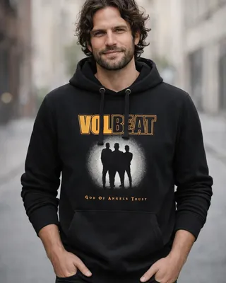 Volbeat God of Angel Trust Blur Photo Huvtröja herr i svart