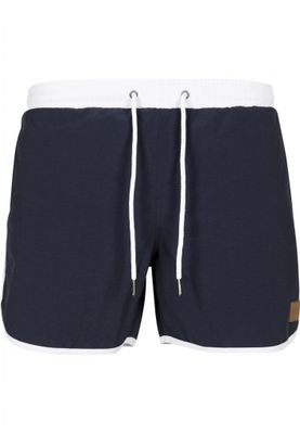 Retro swim shorts navy/white