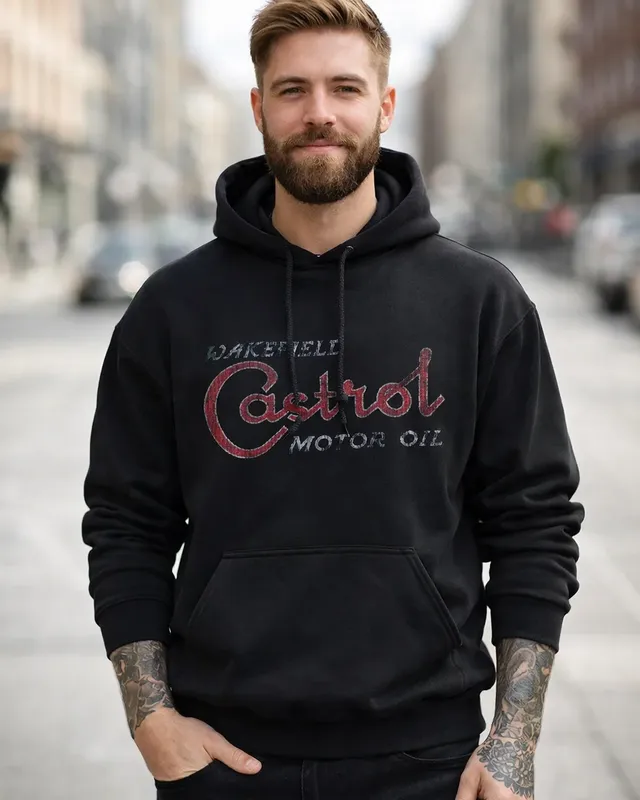 Castrol Heritage Huvtröja i svart