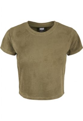 Ribbed short t-shirt ladies