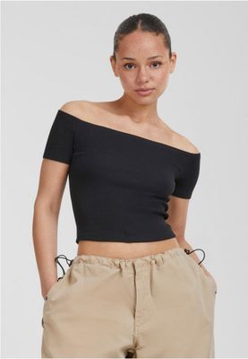 Belly shirt with open shoulders