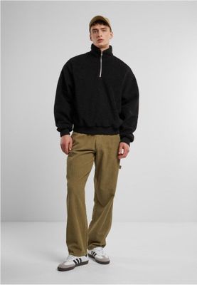 Teddy jacket with half zip for men