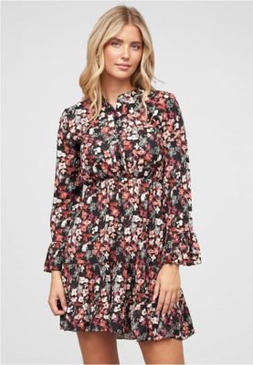 Chiffon dress with buttons