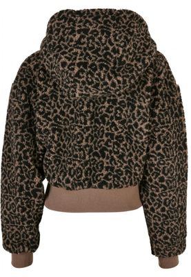 Ladies Short Oversized AOP Sherpa Jacket