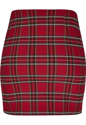 Red checkered short skirt