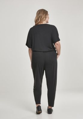 Black jumpsuit lady plus size