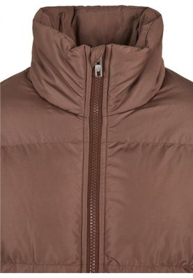 Ladies Short Peached Puffer Jacket