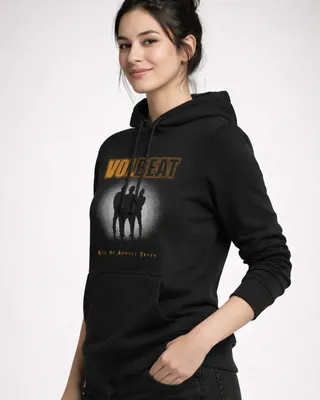 Volbeat God of Angel Trust Blur Photo Huvtröja dam i svart