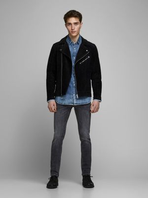 Sort slidte jeans skinny pasform