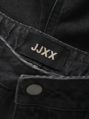 Plisserad Högmidjad jeansshorts
