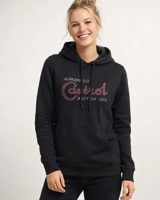Castrol Heritage Girly Huvtröja dam i svart
