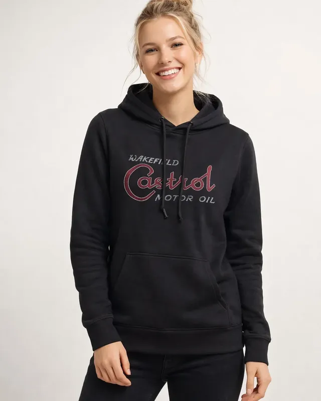 Castrol Heritage Girly Huvtröja dam i svart