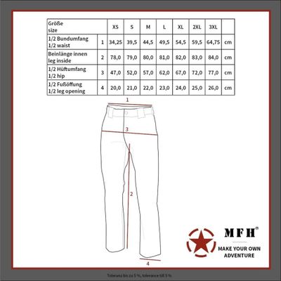 US Combat trousers with reinforced knees and seat