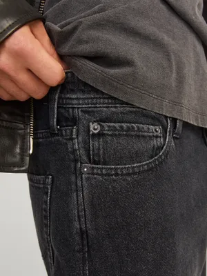 Svarta loose fit jeans herr - EDDIE