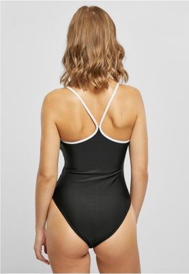 Black/white retro swimsuit