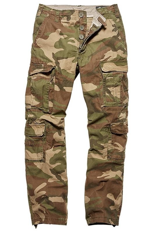 Loose fit cargobukser til mænd - camo