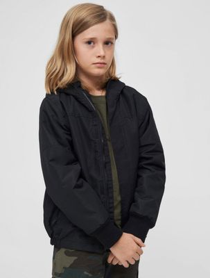 Windbreaker with fleece lining black - Child