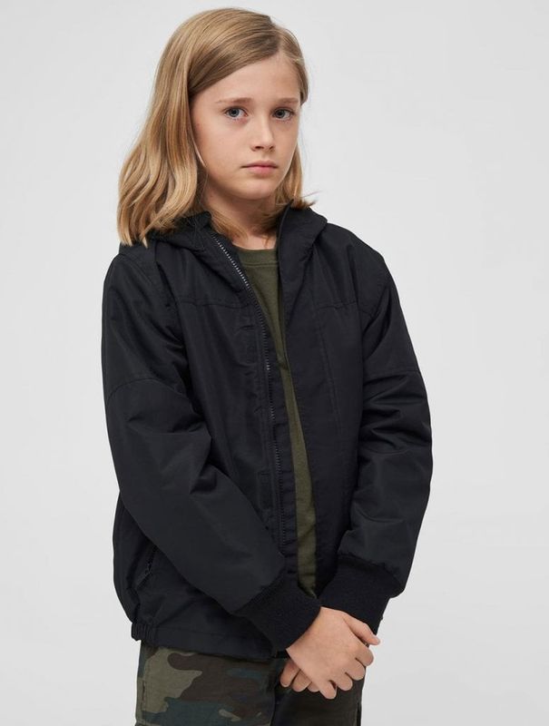 Windbreaker with fleece lining black - Child