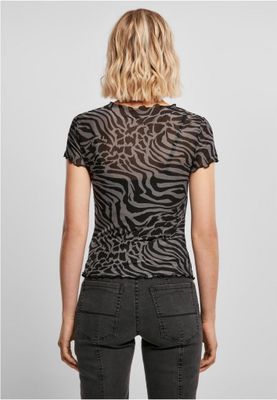 Tiger patterned mesh top