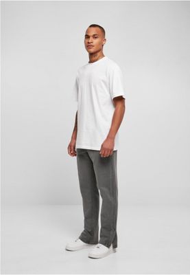 Soft trousers with wide cuffs and slits