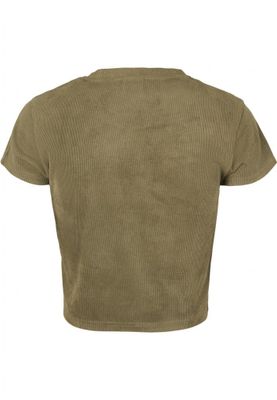 Ribbed short t-shirt ladies