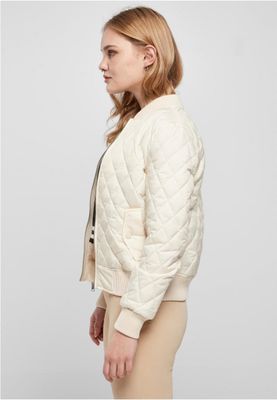 Jacket with diamond quilted nylon ladies