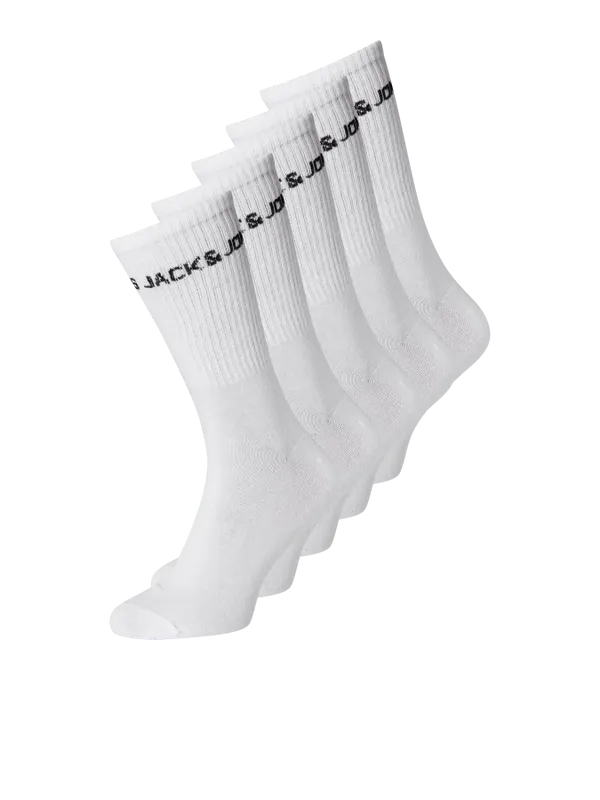 Vita Tennissockor med Logotyp – 5-pack herr
