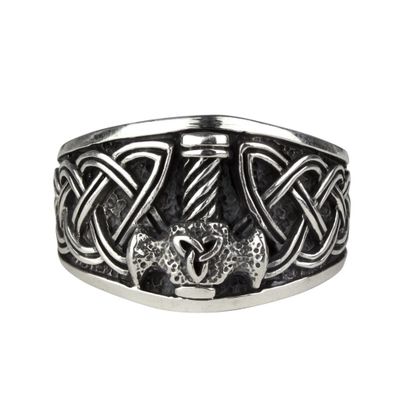 Ring med mjølnir 925 sterlingsølv