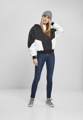 Sporty kvinderjakke i sort og hvid