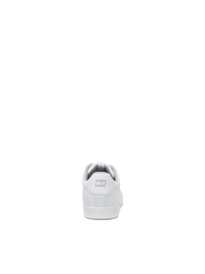 White leather-like sneakers