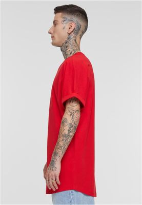 Long Shaped Turnup Tee Cityred