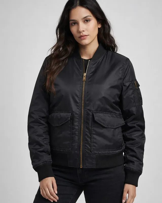 Brandit MA1 Sherpa bomberjacka dam – svart
