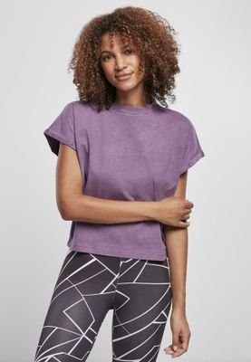 Kort t-shirt til kvinder med sænket arm