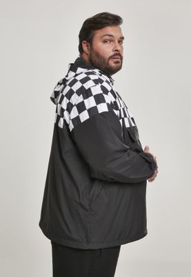 Checkered pull over jacket