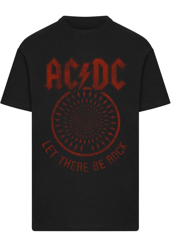 AC/DC logotyp, spiral med blixtar AC/DC Let there be Rock Tee T-shirt – svart
