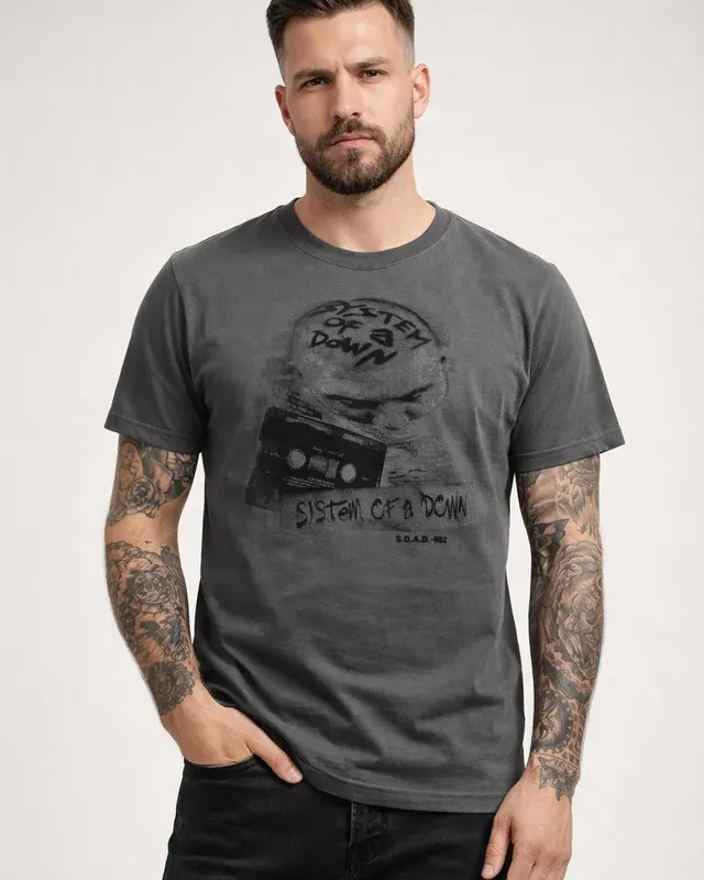 System of a Down DY 002 T-shirt i mörkgrå