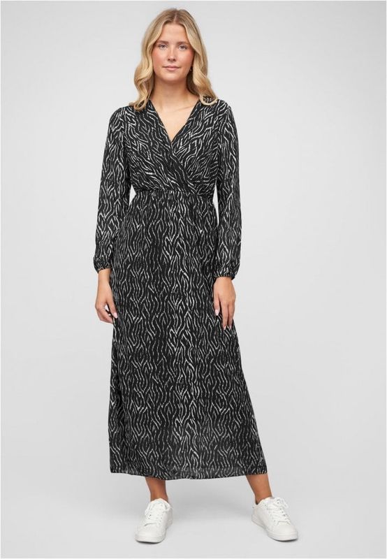 Long Chiffon dress V-neck Viscose detail