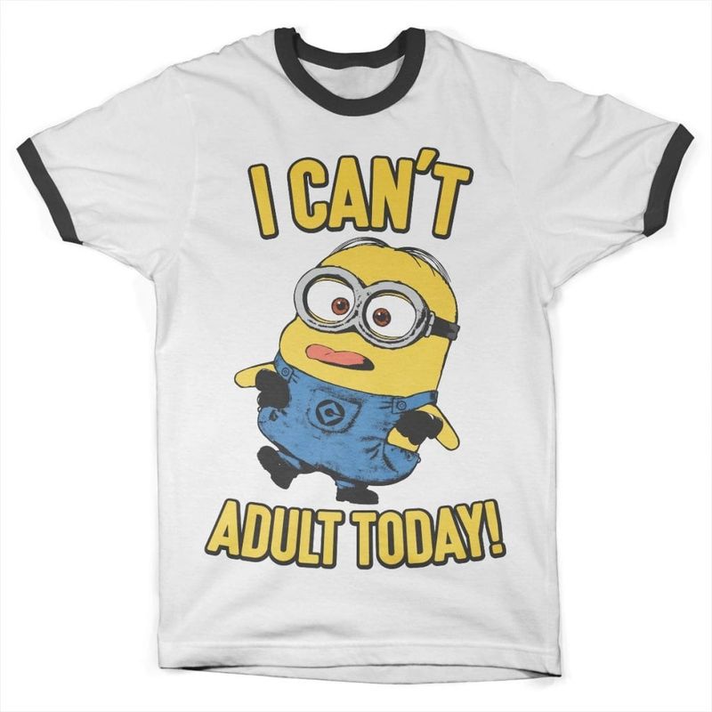 Minions - I Can't Adult Today Ringer T-shirt