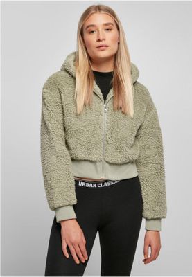 Short oversize teddy jacket
