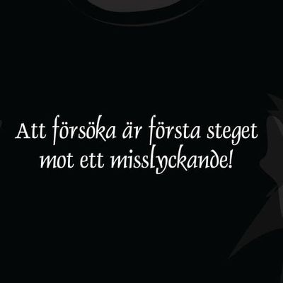 Att försöka är första steget