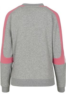 Grå sweatshirt med rosa arm dam
