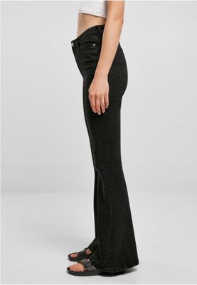 Ladies Organic High Waist Flared Denim Pants