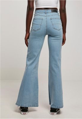 Ladies Organic High Waist Flared Denim Pants