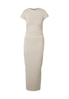 Klänning för dam med skrynkligt mönster – molnfärg