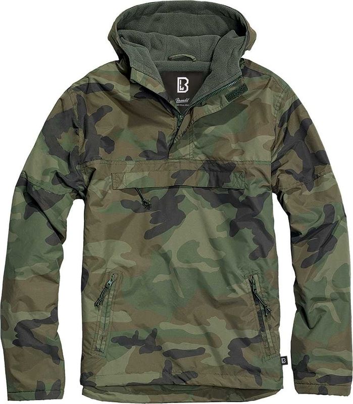 Vindjakke med fleece foring camouflage