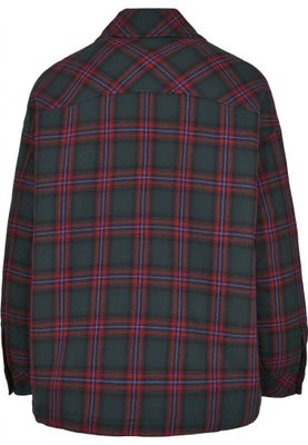 Lined checkered shirt lady