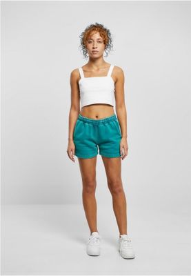 Stone-washed women's soft shorts