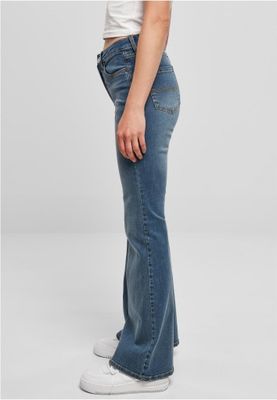 Ladies High Waist Flared Denim Pants